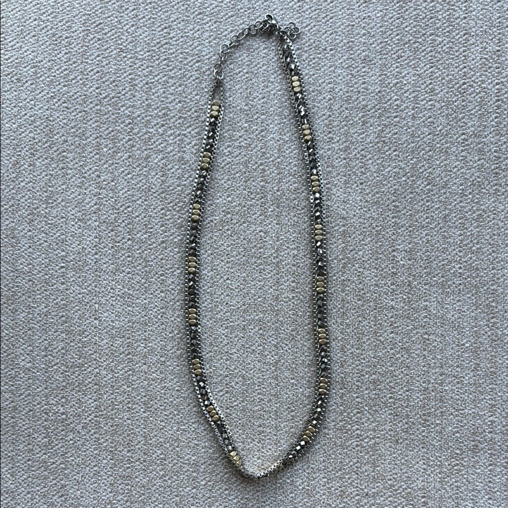 Stella & Dot Silver and Gold Necklace/Bracelet